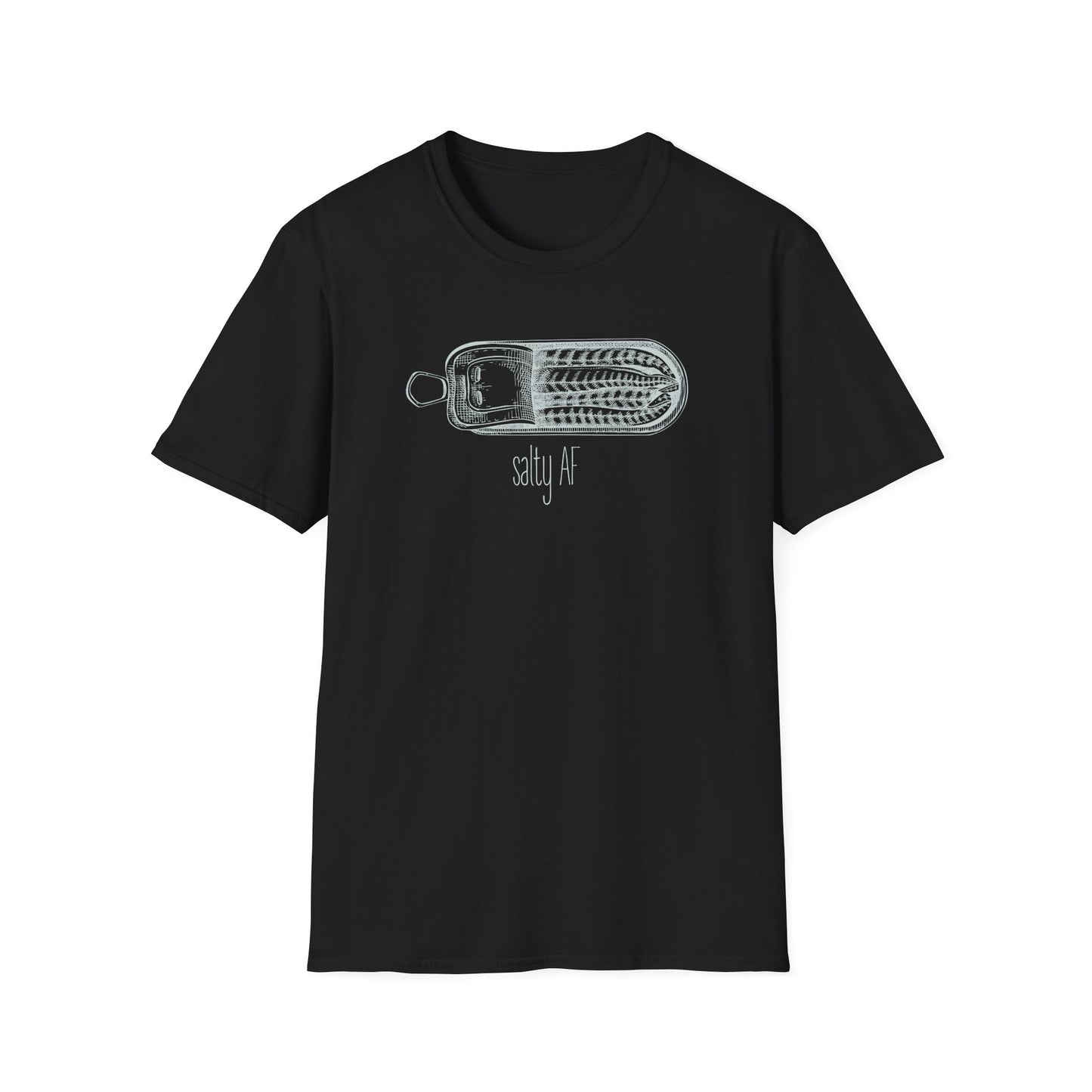 Salty AF Sardine T-Shirt, Sardine Shirt, Fish Lover Tee, Seafood Graphic Shirt, Tinned Fish Tee, Ocean Animal Shirt, Coastal Foodie Gift