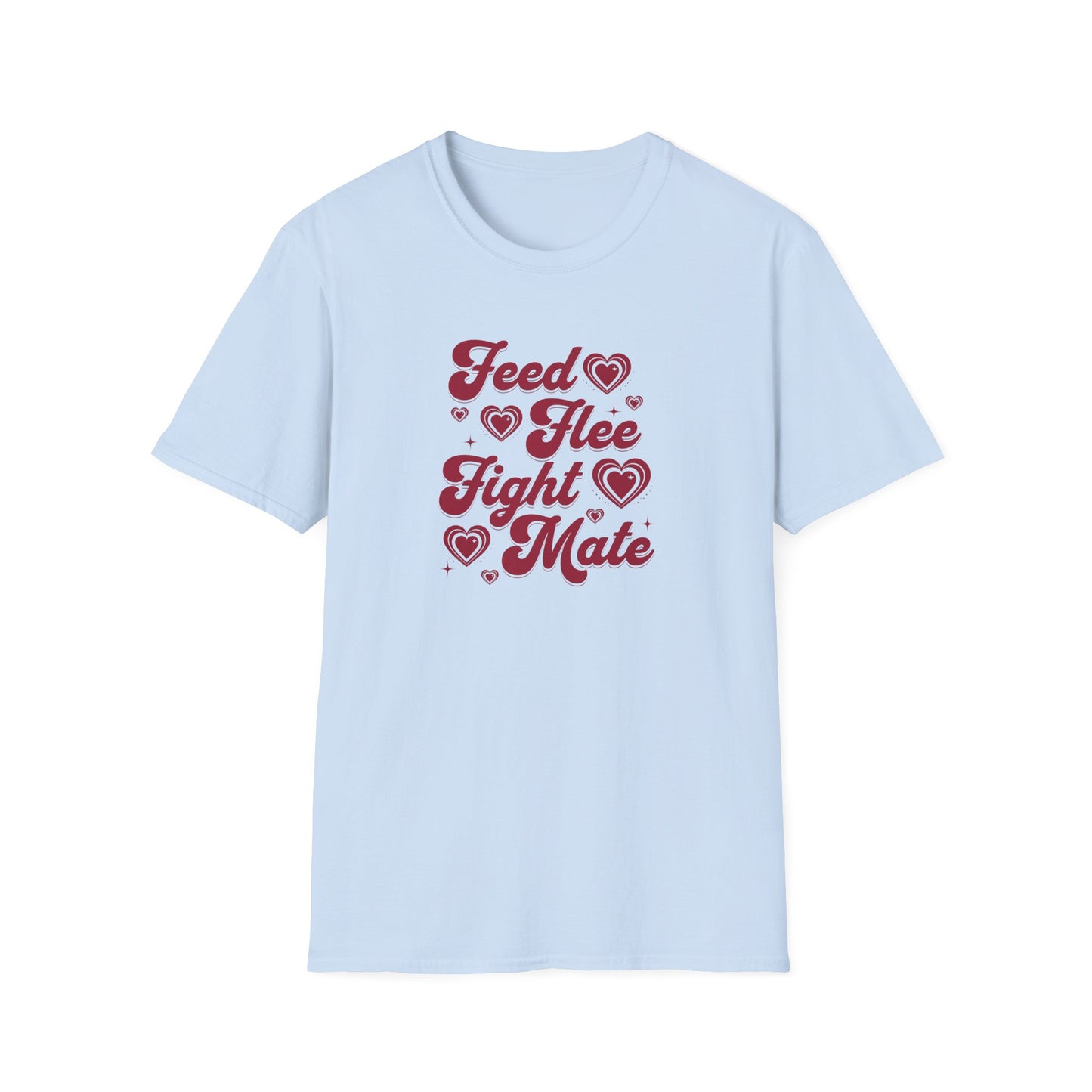 4 F’s Of Biology T-Shirt, Feed Flee Fight Mate Shirt, Biology Teacher Tee, Science Student Gift, Evolution Biology Graphic Shirt