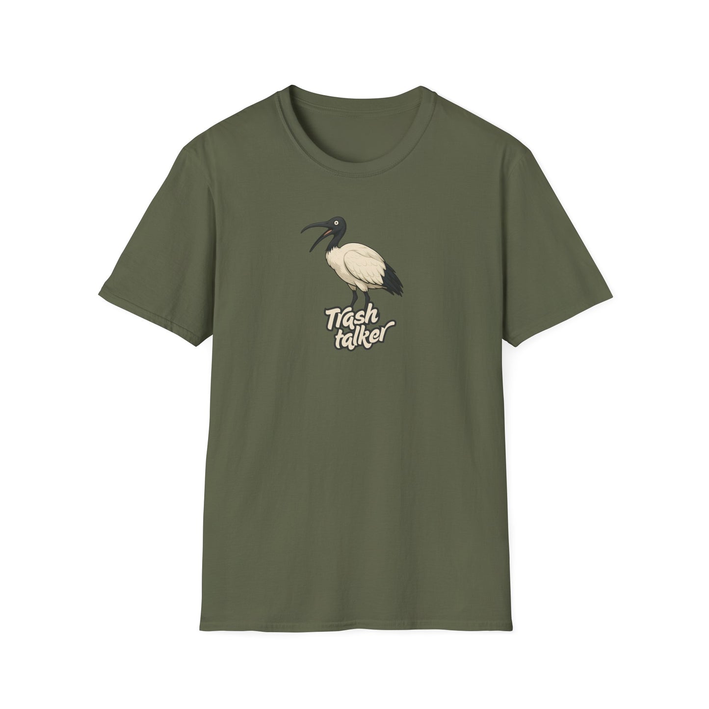 Trash Talker Ibis T-Shirt, Bin Chicken Shirt, White Ibis Tee, Australian Bird T-Shirt, Aussie Wildlife Graphic Tee, Bird Nerd Shirt
