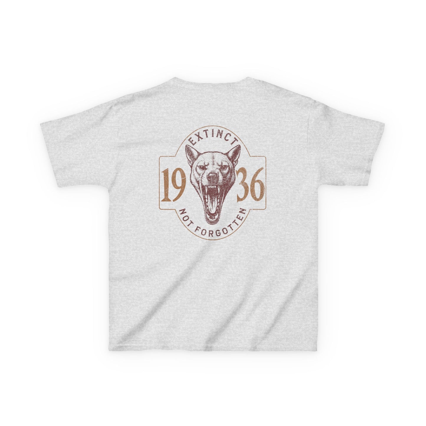 Kids Thylacine T-Shirt | Extinct Not Forgotten Tasmanian Tiger Tee