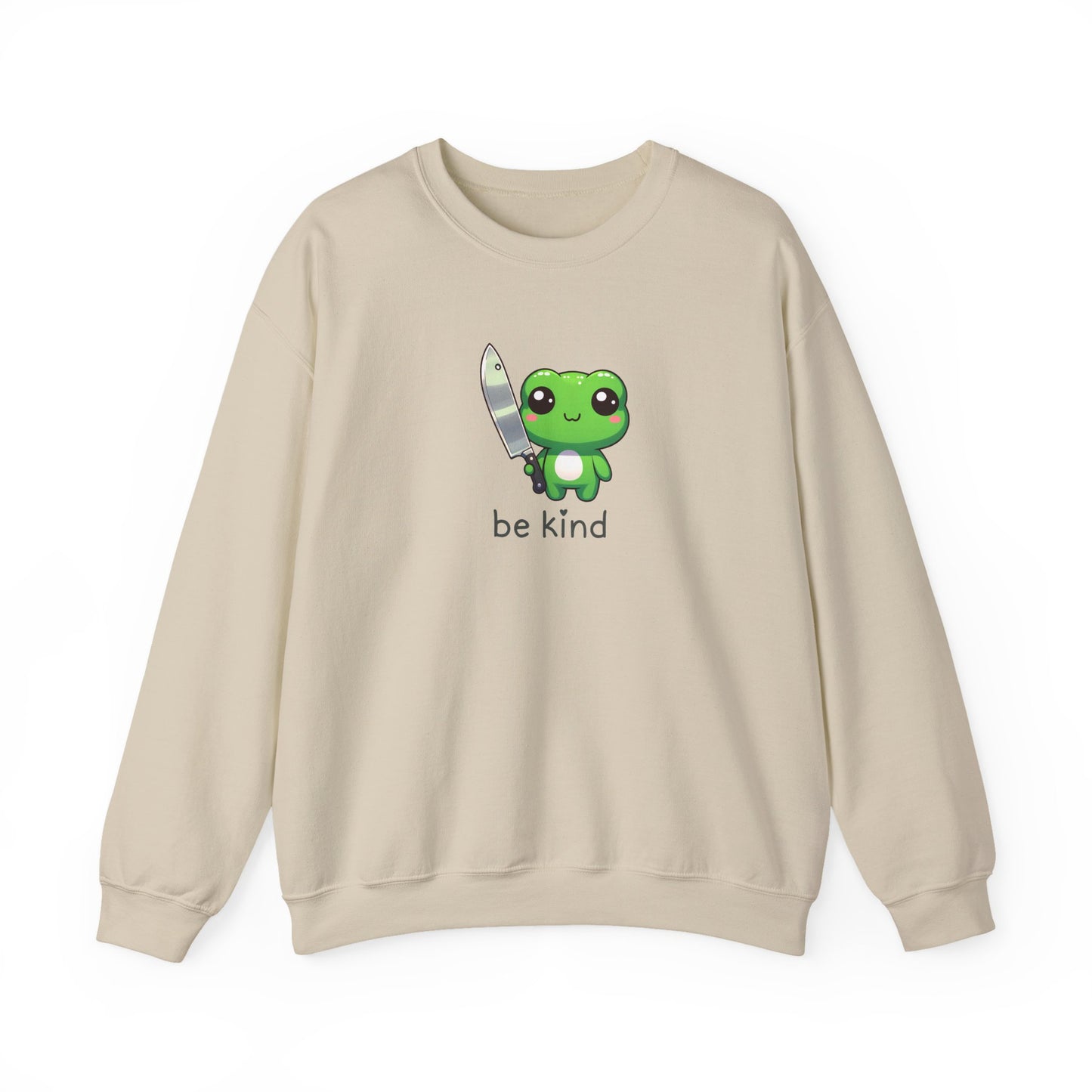 Be Kind Frog Sweatshirt, Cute Frog Sweater, Funny Frog Jumper, Frog Lover Gift, Kawaii Frog Crewneck, Goblincore Amphibian Shirt
