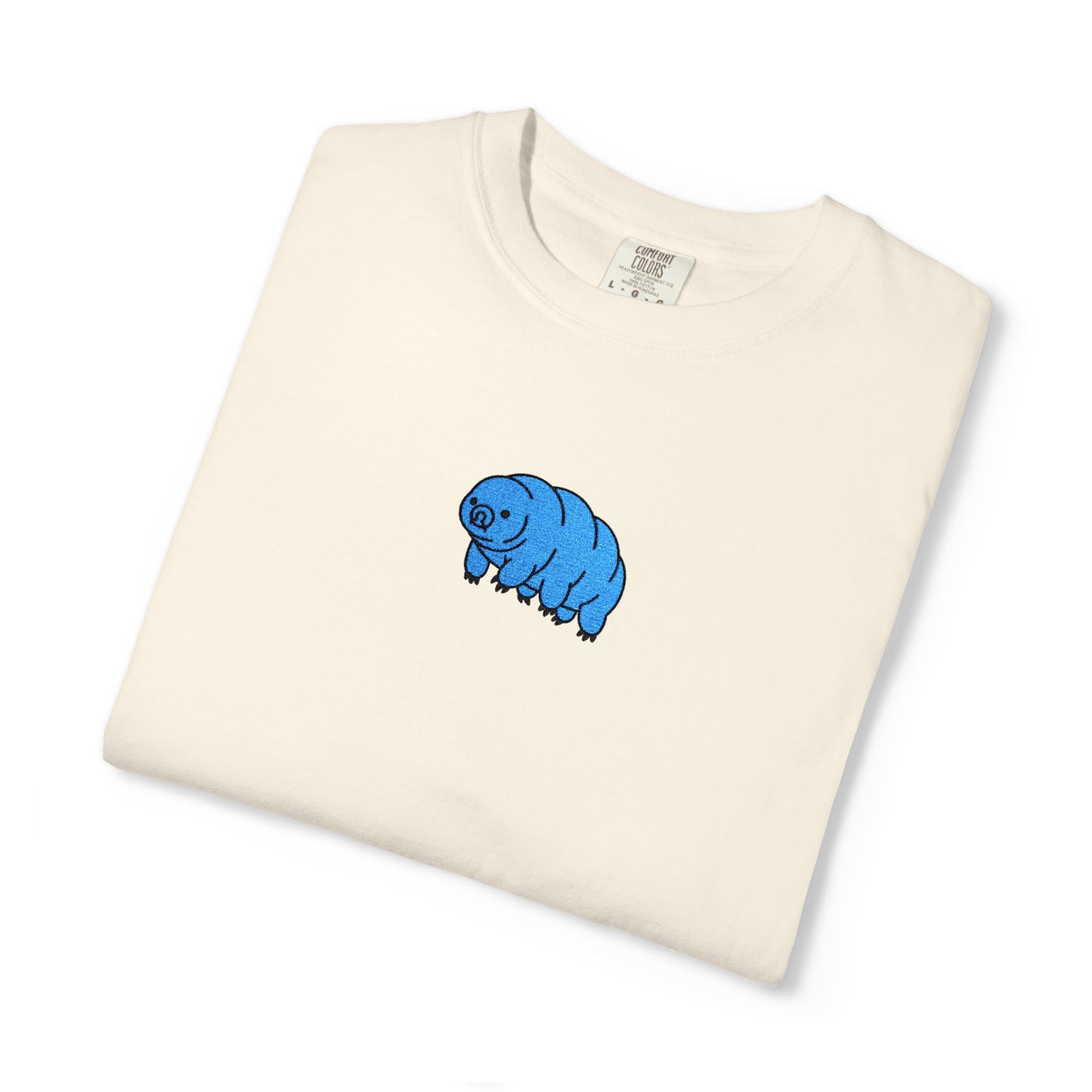 Tardigrade Embroidered Comfort Colors T-Shirt, Cute Water Bear Shirt, Science Nerd Tee, Biology Gift, Microbiology Embroidered Shirt