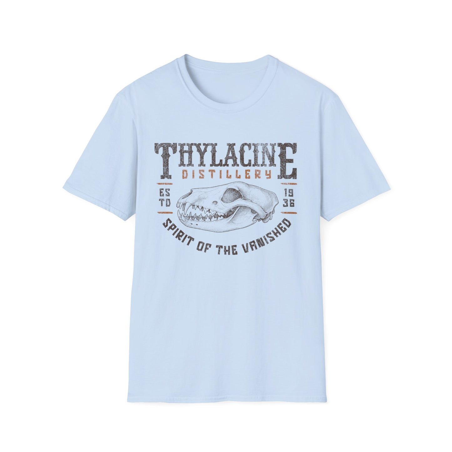 Thylacine Distillery T-Shirt – Spirit of the Vanished Australian Cryptid Tee