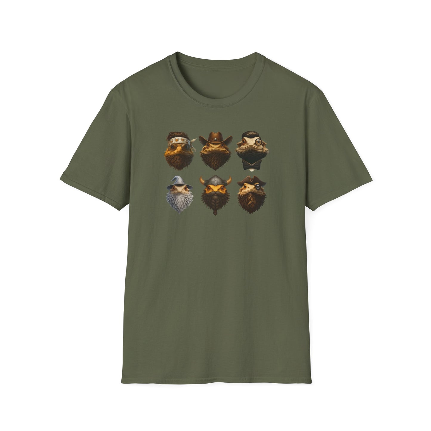 Bearded Dragon T-Shirt History’s Greatest Beards Funny Reptile Shirt, Viking Wizard Pirate Beard Tee, Aussie Lizard Gift
