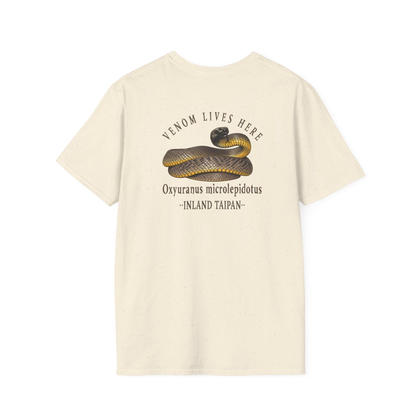 Inland Taipan T-Shirt, Venom Lives Here Shirt, Double Sided Snake Tee, Australian Reptile Shirt, Snake Lover Gift, Herping Graphic Tee