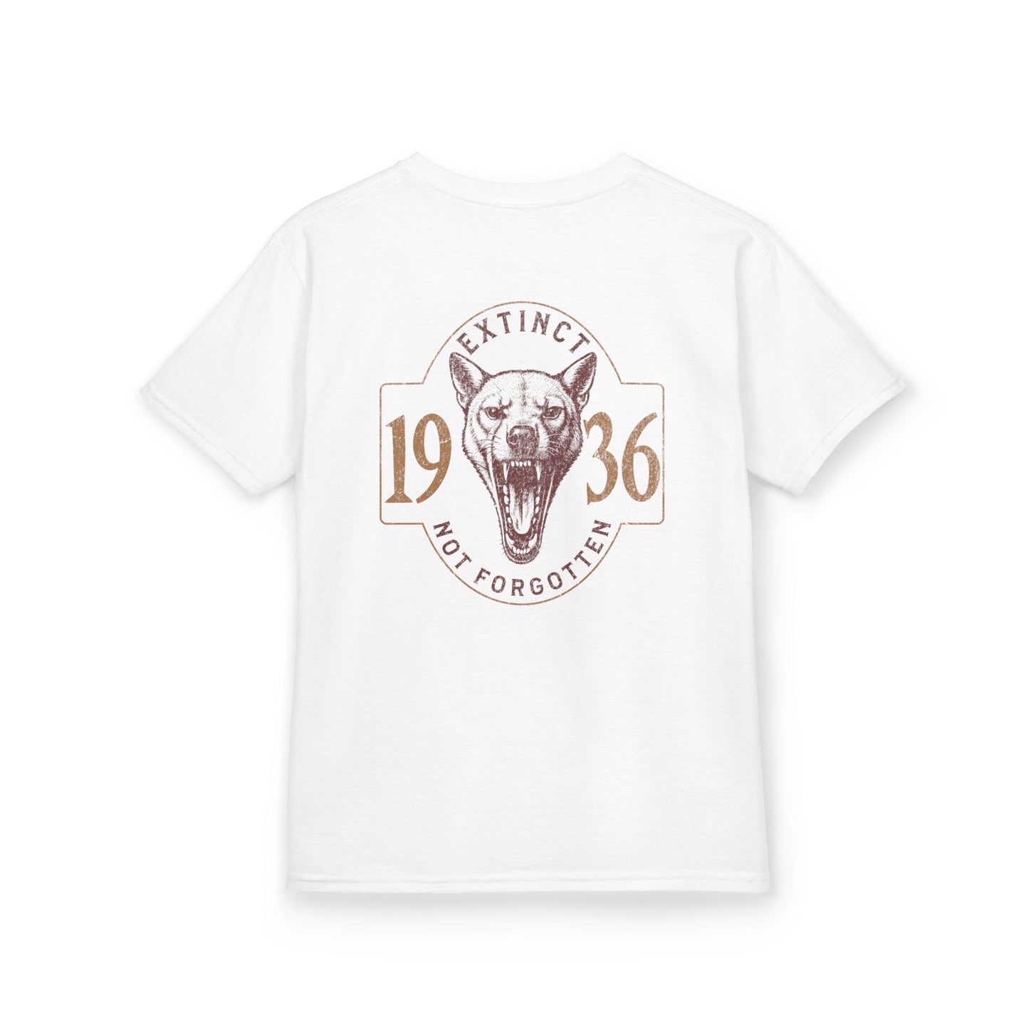 Kids Thylacine T-Shirt | Extinct Not Forgotten Tasmanian Tiger Tee