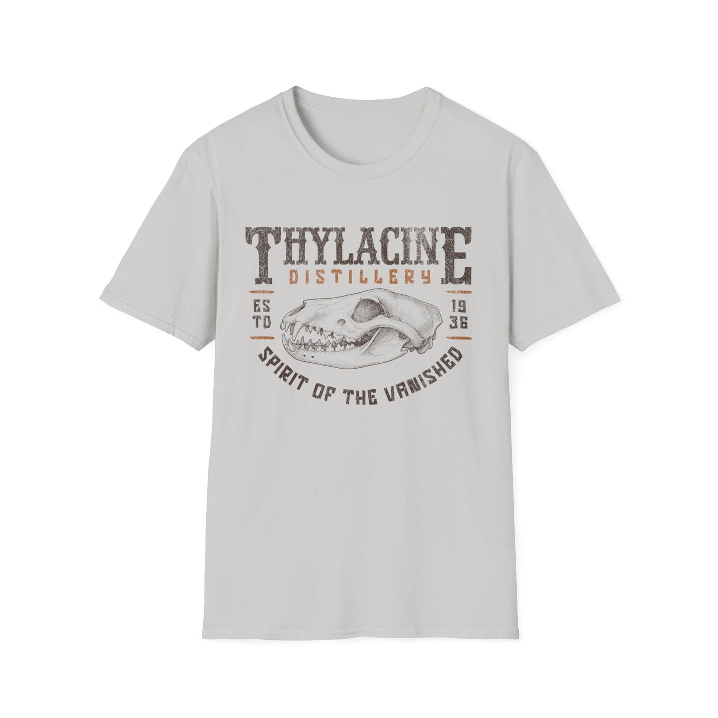Thylacine Distillery T-Shirt – Spirit of the Vanished Australian Cryptid Tee
