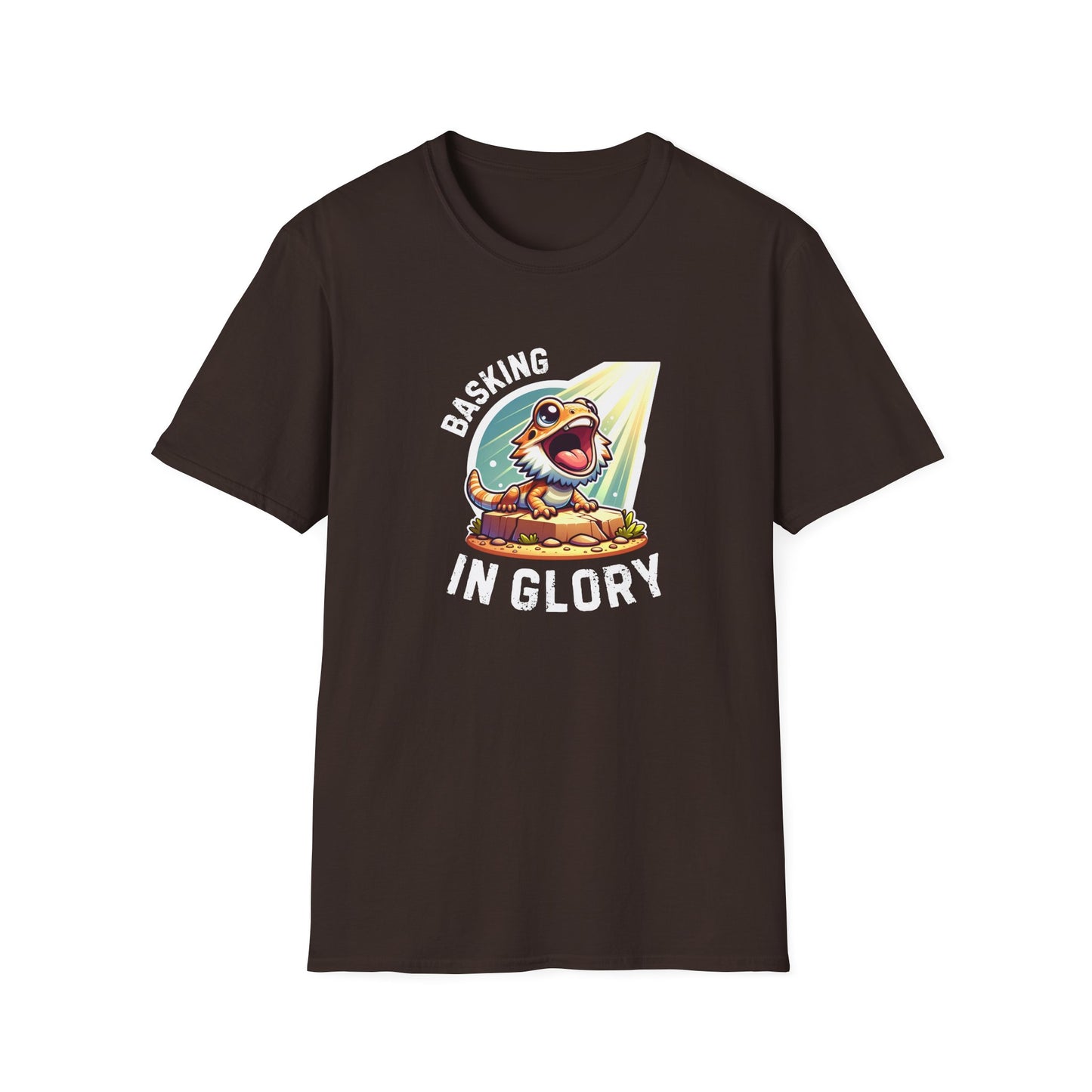 Basking In Glory Bearded Dragon T-Shirt, Beardie Lover Shirt, Reptile Keeper Tee, Lizard Mom Dad Gift, Herpetology Graphic Tee