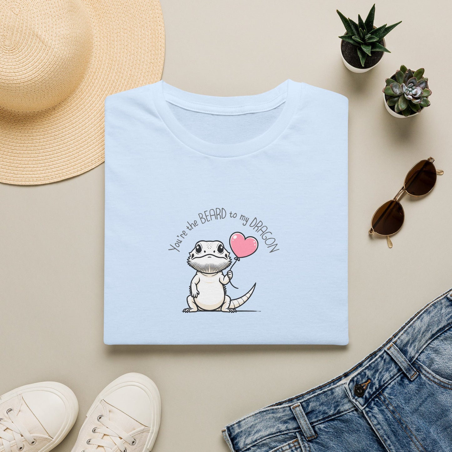 Bearded Dragon Valentine T-Shirt, You’re The Beard To My Dragon Tee, Reptile Lover Shirt, Cute Beardie Owner Gift