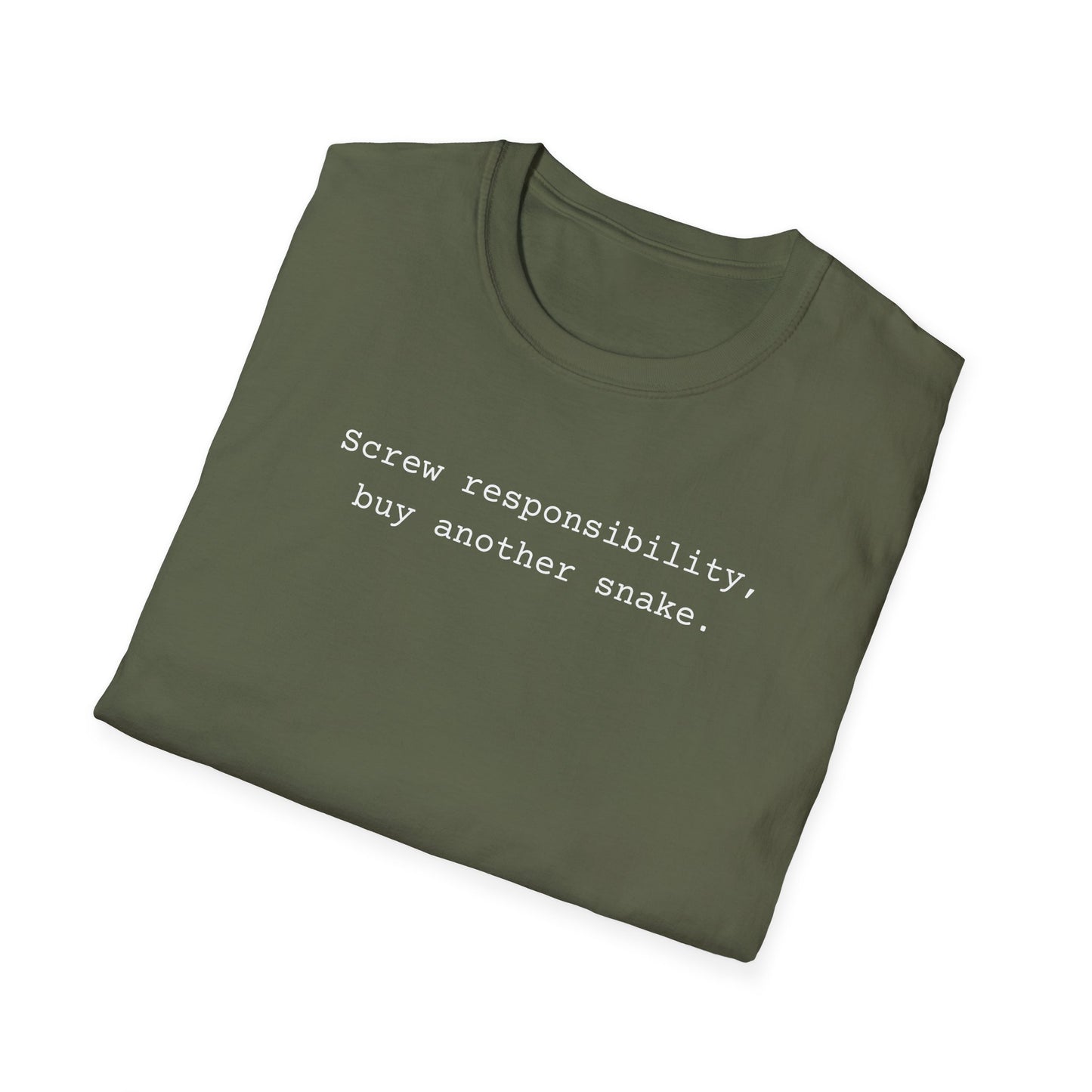 Screw Responsibility Buy Another Snake T-Shirt, Snake Lover Shirt, Reptile Keeper Tee, Herpetology Gift, Snake Mom Dad Shirt