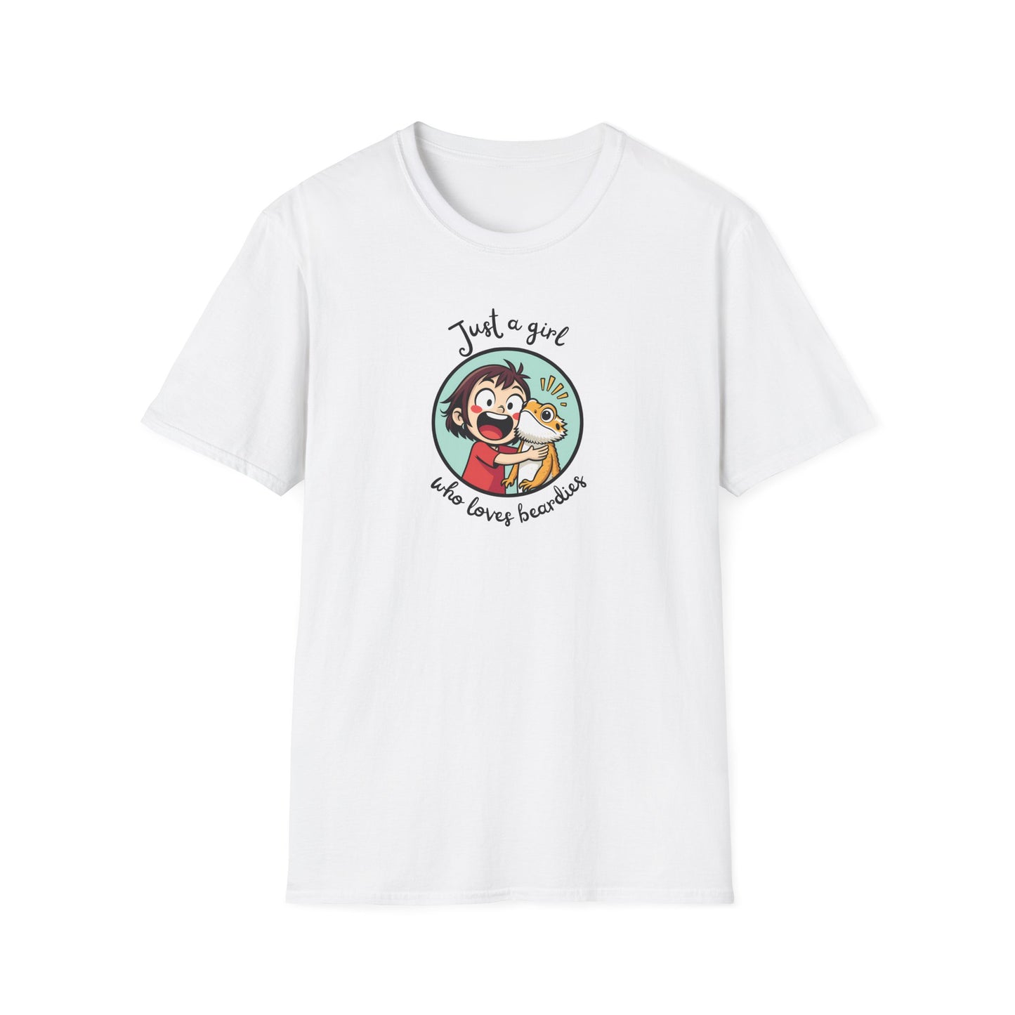 Just A Girl Who Loves Beardies T-Shirt, Bearded Dragon Shirt, Reptile Lover Tee, Beardie Mom Shirt, Cute Lizard T-Shirt, Reptile Keeper Gift, Australian Lizard Tee
