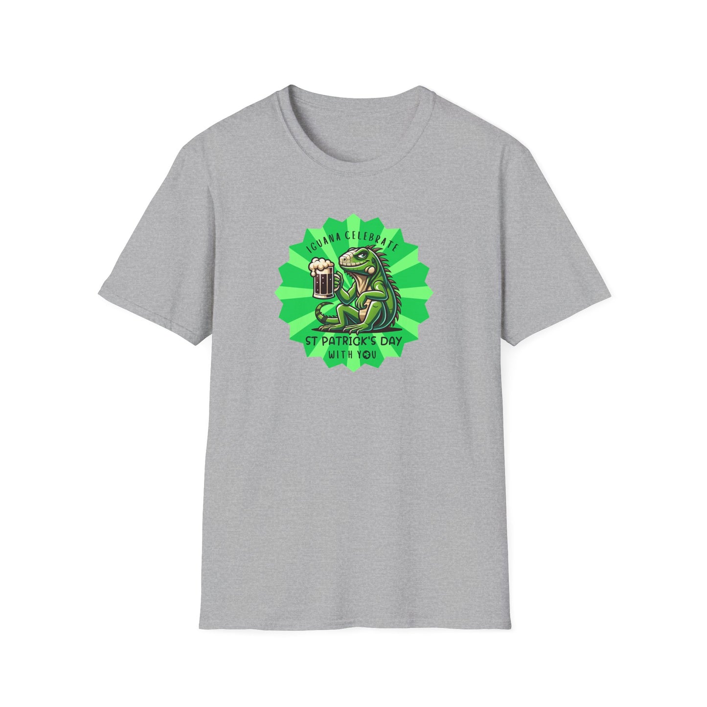 Iguana St Patrick’s Day T-Shirt, Iguana Celebrate Shirt, Reptile Lover Tee, St Paddy’s Day Shirt, Green Beer Party Tee