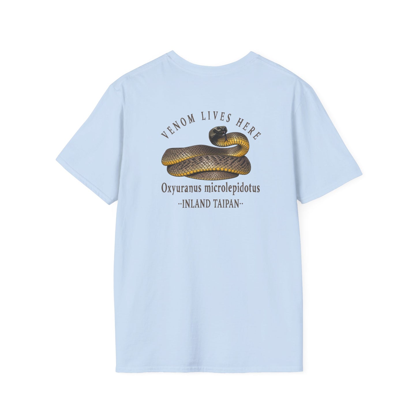 Inland Taipan T-Shirt, Venom Lives Here Shirt, Double Sided Snake Tee, Australian Reptile Shirt, Snake Lover Gift, Herping Graphic Tee