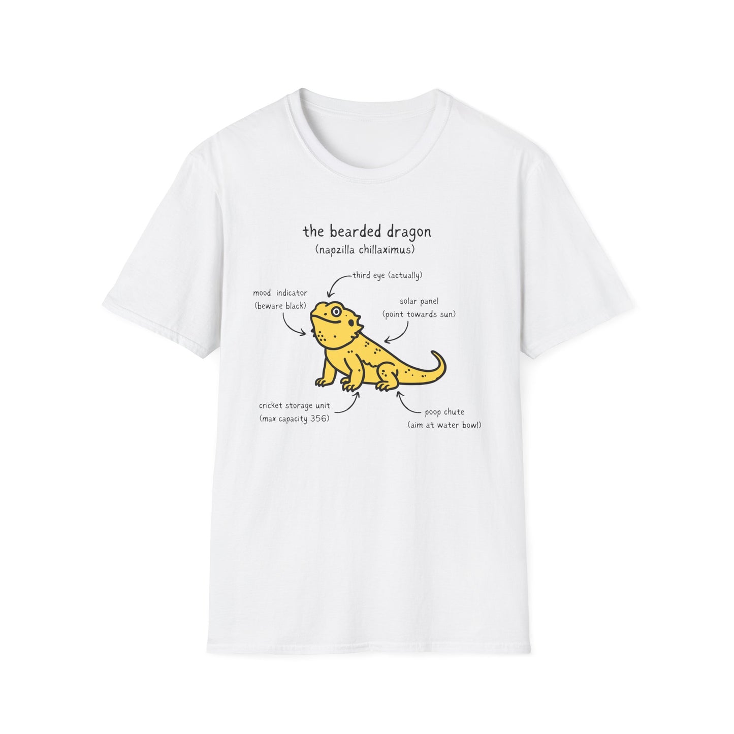 Anatomy of a Bearded Dragon T-Shirt, Reptile Lover Shirt, Beardie Owner Tee, Lizard Diagram Shirt, Herpetology Gift