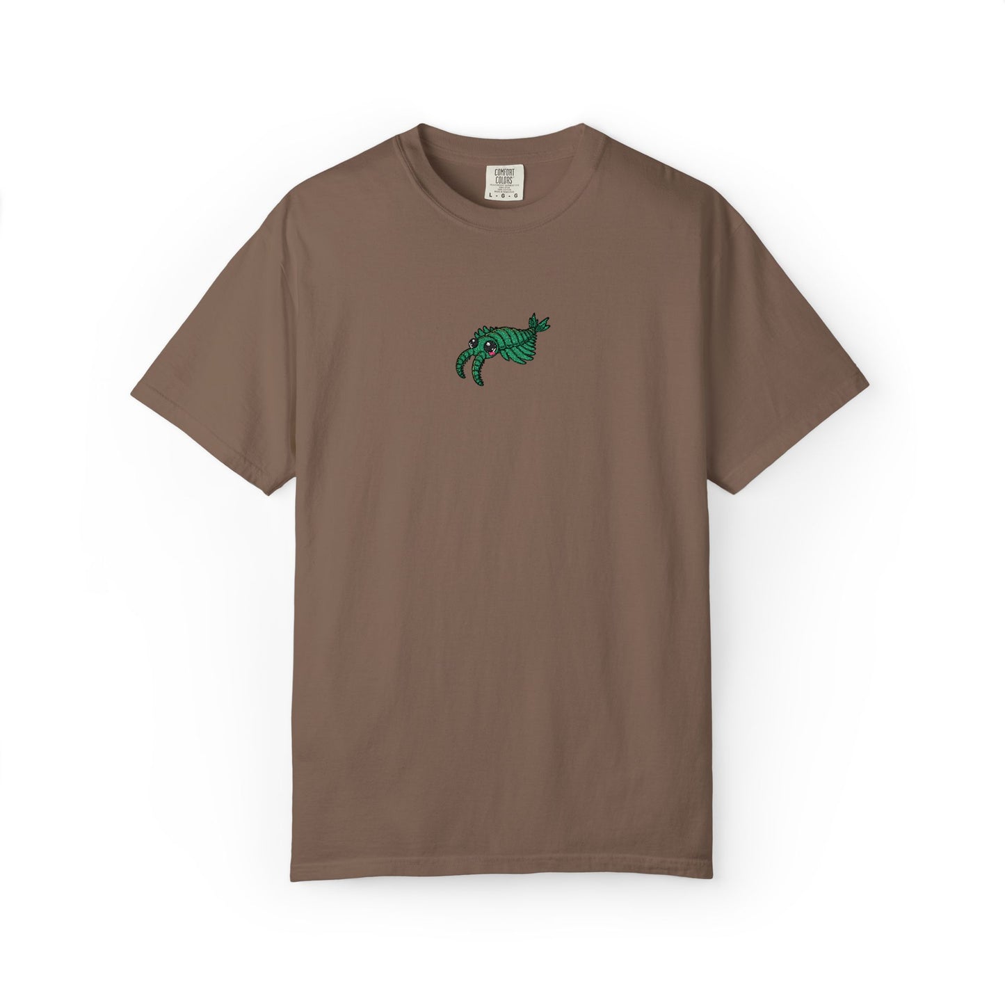 Anomalocaris Embroidered Comfort Colors T-Shirt, Cambrian Explosion Shirt, Prehistoric Ocean Creature Tee, Paleontology Gift, Fossil Shirt