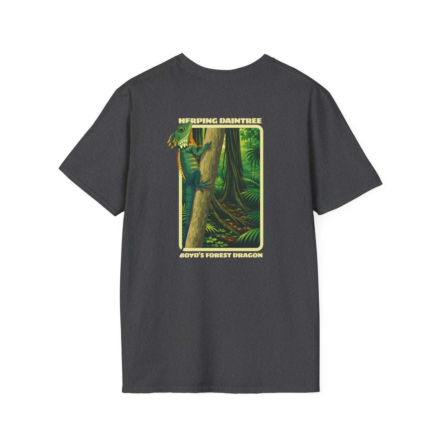 Boyd’s Forest Dragon T-Shirt, Herping Daintree Shirt, Australian Reptile Tee, Rainforest Wildlife Shirt, Lizard Lover Gift, Back Print Tee