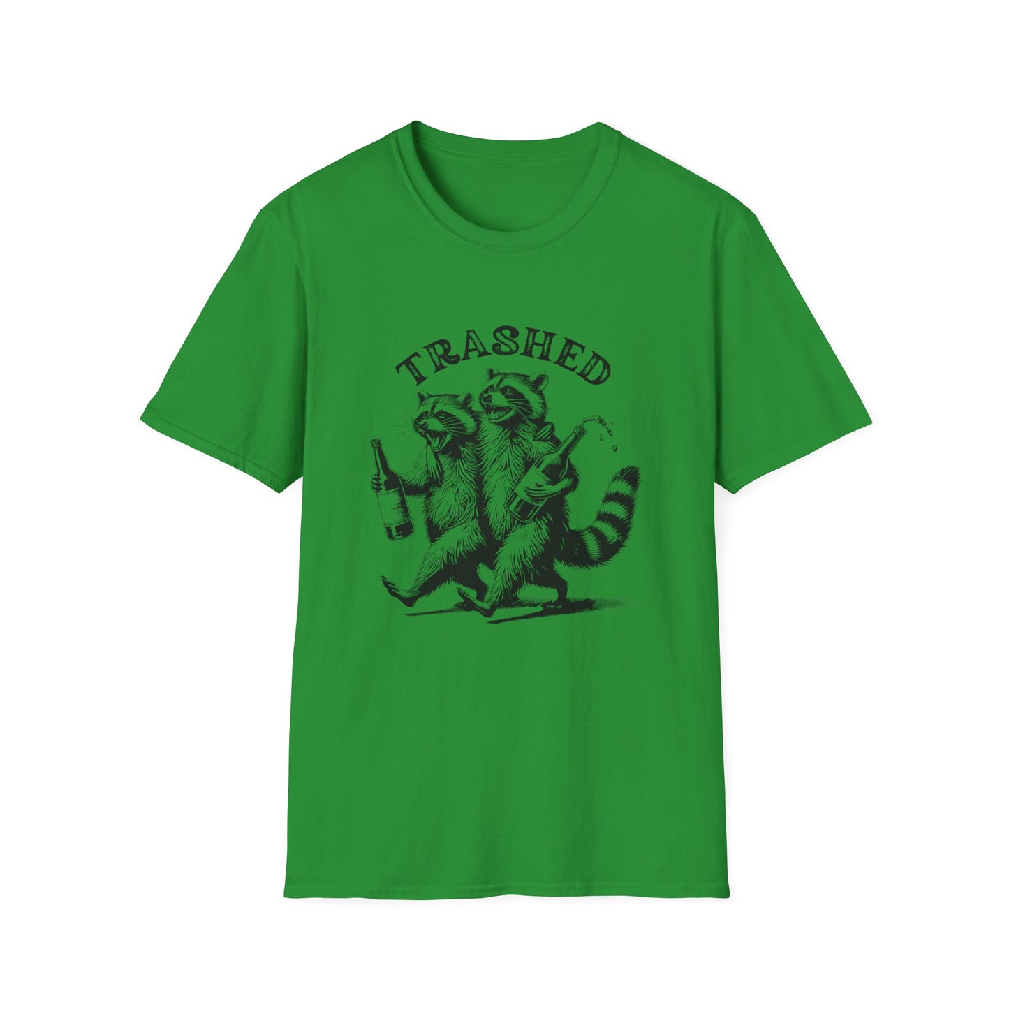 Raccoon T-Shirt – Trashed Funny Friends Drinking Nature Wildlife Tee