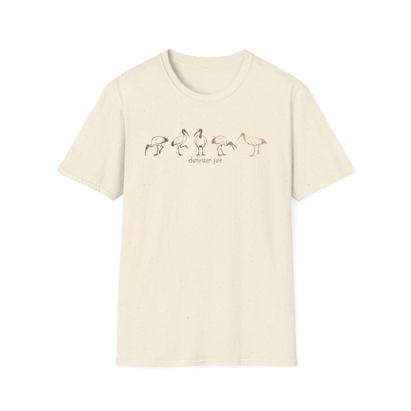 White Ibis T-Shirt, Dumpster Fire Bird Tee, Bin Chicken Shirt, Australian Bird T-Shirt, Ibis Graphic Tee, Aussie Wildlife Shirt