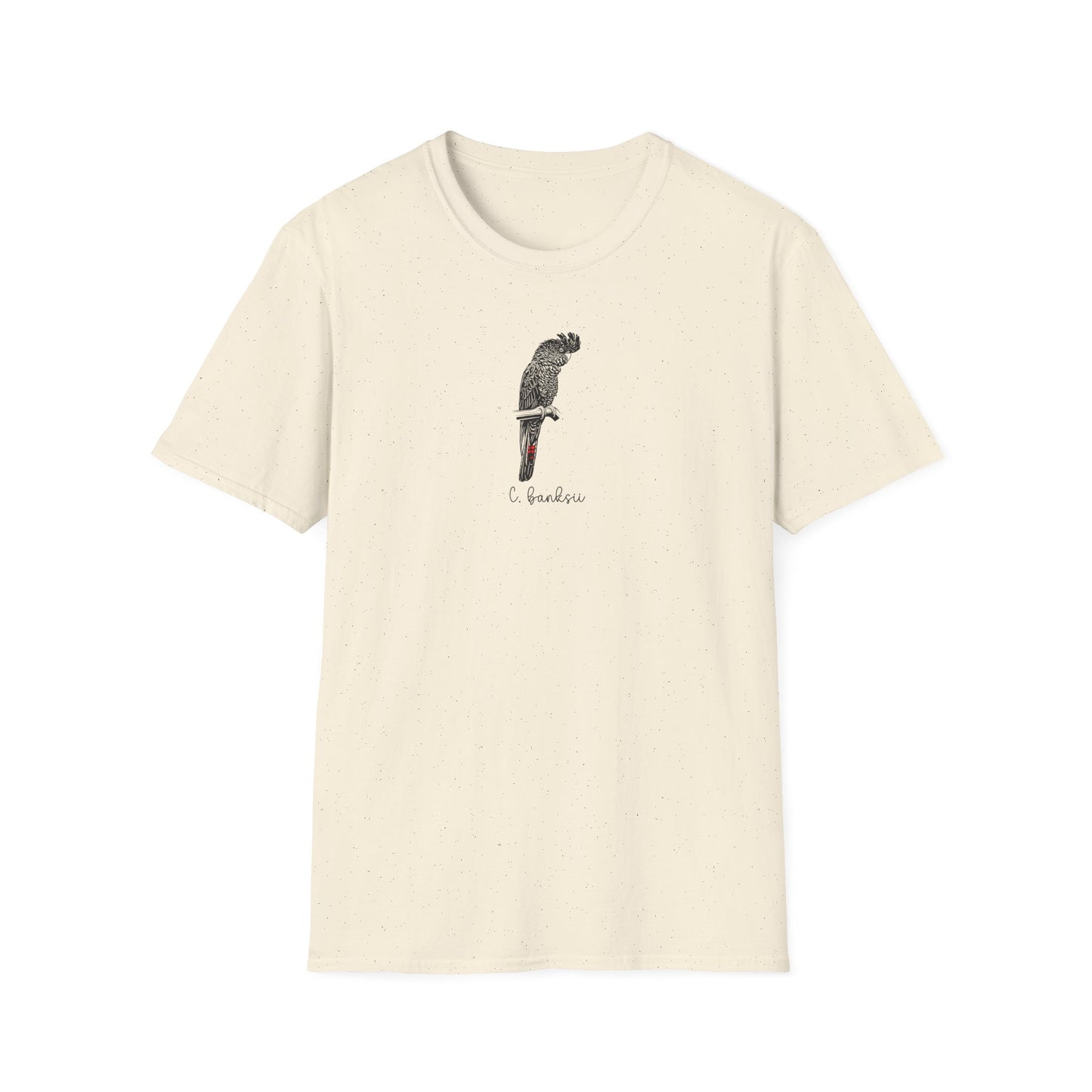 Red-Tailed Black Cockatoo T-Shirt, Australian Bird Tee, Native Bird Shirt, Minimalist Cockatoo T-Shirt, Bird Nerd Gift for Birdwatchers