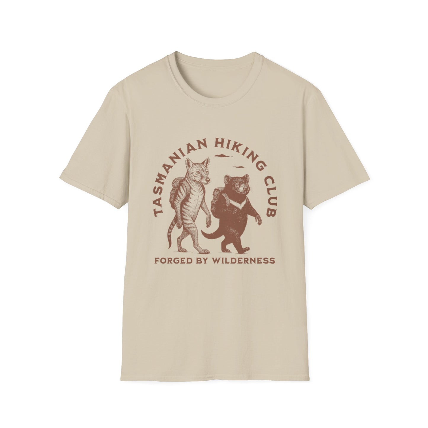 Tasmanian Hiking Club T-Shirt – Tasmanian Devil & Thylacine Australian Wildlife Tee