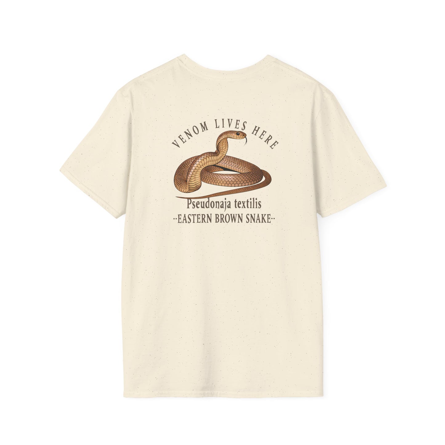 Eastern Brown Snake T-Shirt, Venom Lives Here Shirt, Double Sided Snake Tee, Australian Reptile Shirt, Snake Lover Gift, Herping Tee