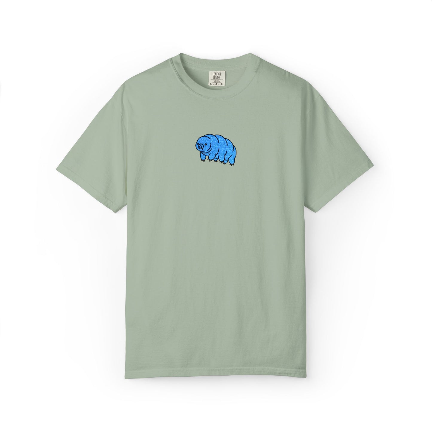 Tardigrade Embroidered Comfort Colors T-Shirt, Cute Water Bear Shirt, Science Nerd Tee, Biology Gift, Microbiology Embroidered Shirt