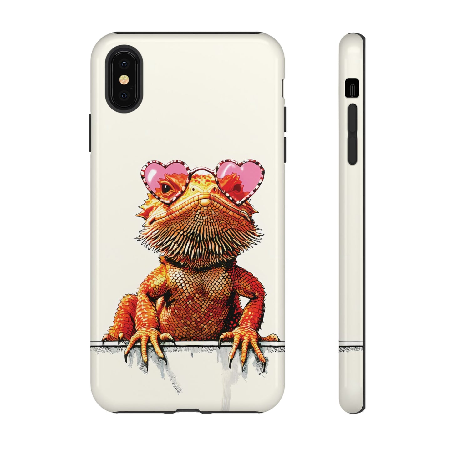 Valentines Day iPhone Case for Reptile Keepers | Bearded Dragon Lover Gift | Cute Herpetology Phone Case | Scaly Love Design