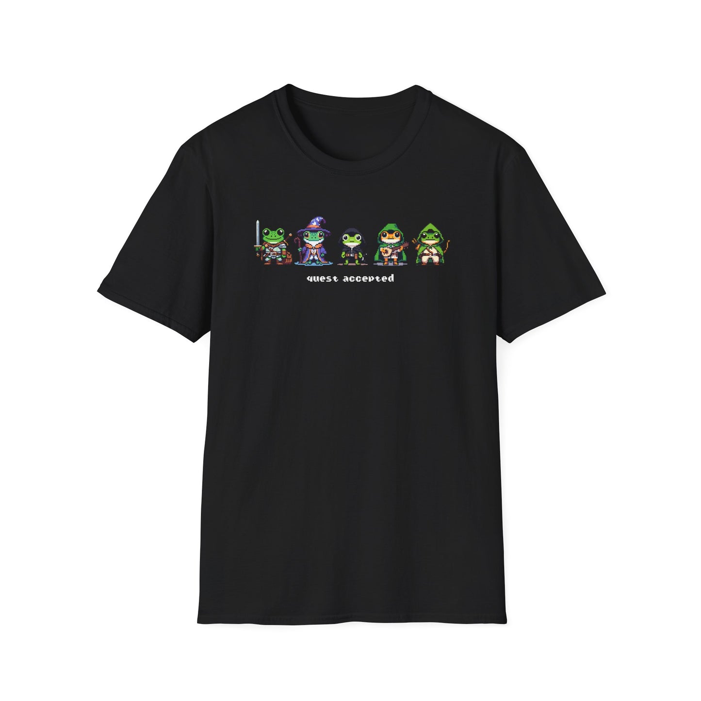 Frog Quest Accepted T-Shirt, Gamer Frog Shirt, Pixel Frog Tee, RPG Frog Shirt, Fantasy Frog Shirt, Funny Gaming Tee, Frog Lover Gift