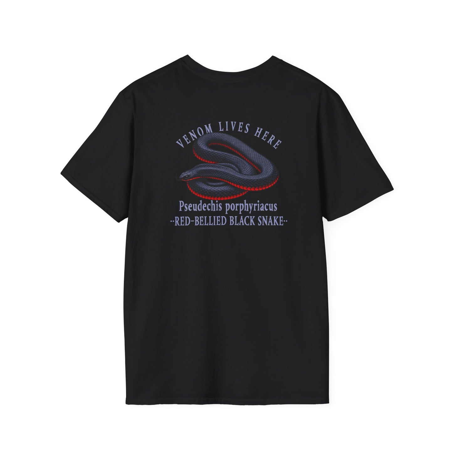 Red-Bellied Black Snake T-Shirt, Venom Lives Here Shirt, Double Sided Snake Tee, Australian Reptile Shirt, Snake Lover Gift, Herping Tee