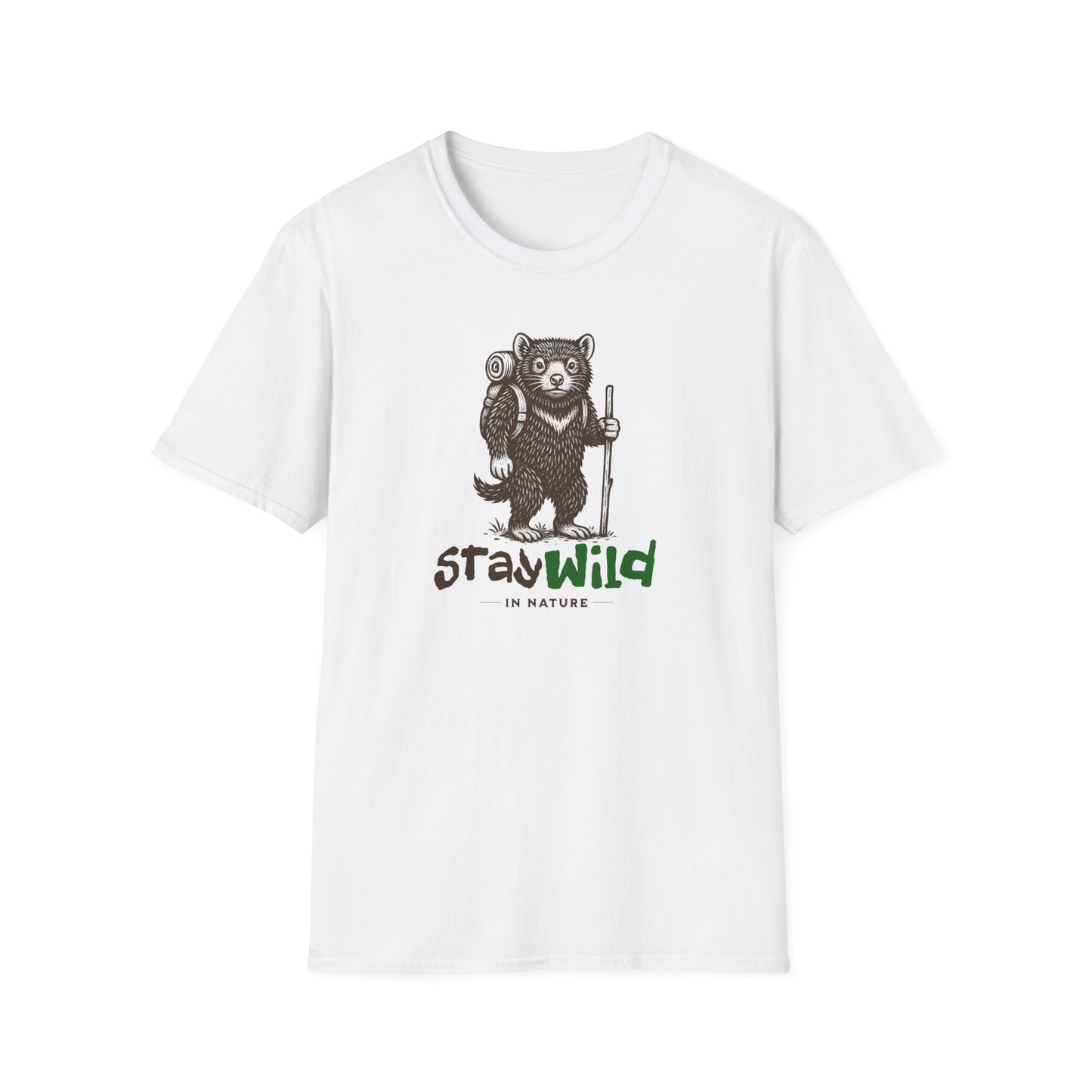 Tasmanian Devil Hiking T-Shirt Stay Wild In Nature Shirt, Aussie Wildlife Hiker Tee, Cute Devil Backpack Shirt, Outdoor Adventure Gift