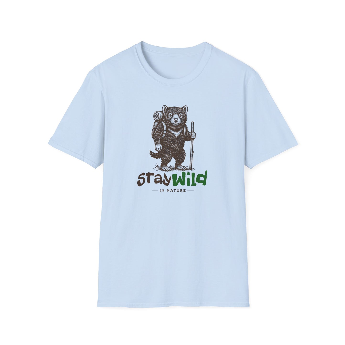 Tasmanian Devil Hiking T-Shirt Stay Wild In Nature Shirt, Aussie Wildlife Hiker Tee, Cute Devil Backpack Shirt, Outdoor Adventure Gift