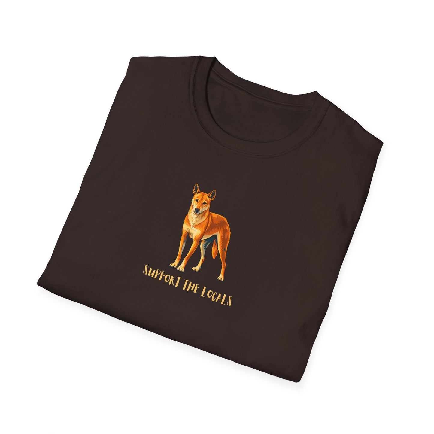 Dingo T-Shirt, Support The Locals Shirt, Australian Wildlife Tee, Dingo Lover Gift, Native Animal Shirt, Aussie Animal Graphic Tee