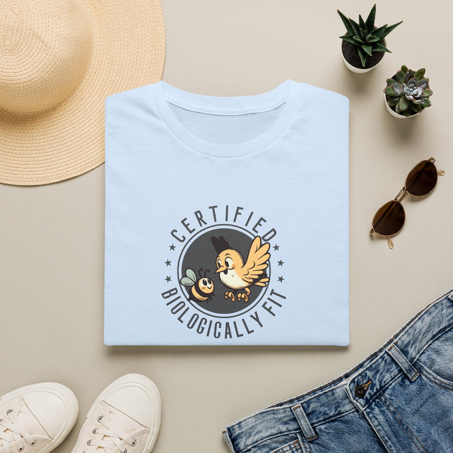 Certified Biologically Fit T-Shirt, Biology Pun Shirt, Science Teacher Tee, Evolution Humor Shirt, Cute Biology Graphic Tee, STEM Gift