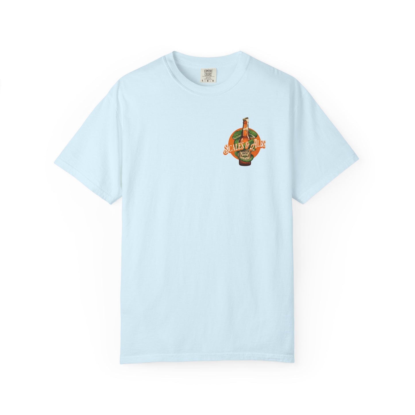 Scales and Ales Shirt, Green Tree Python Comfort Colors Tee, Snake Beer Shirt, Reptile Lover Gift, Double Sided Graphic T Shirt, Beer Lover