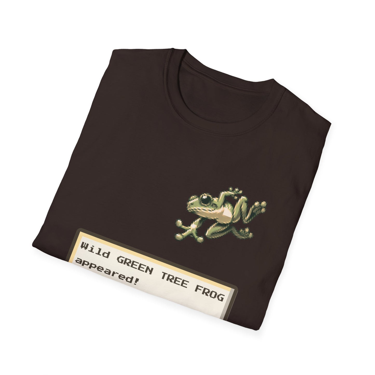 A Wild Green Tree Frog Appears T-Shirt – Funny Australian Amphibian Gamer Tee