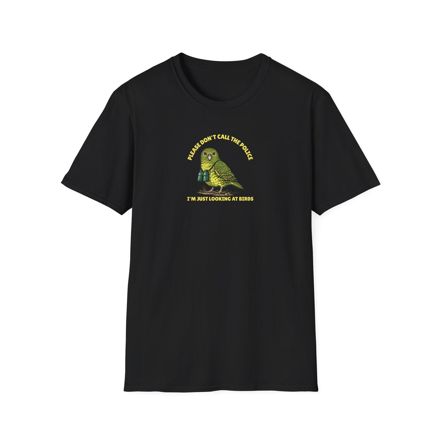 Night Parrot T-Shirt, Please Don’t Call The Police Shirt, Birdwatching Tee, Australian Bird Shirt, Bird Nerd Gift, Wildlife Graphic Tee