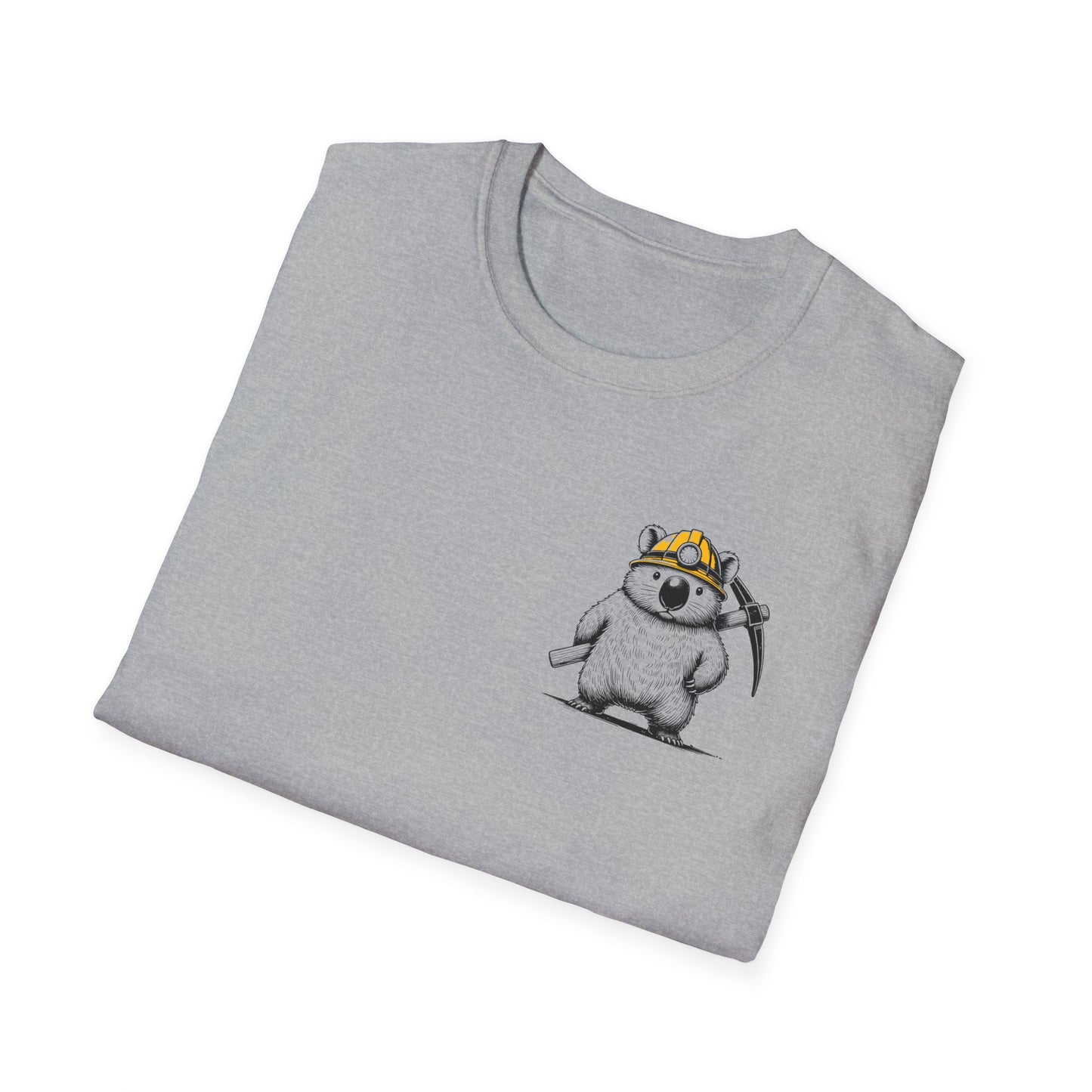 Wombat Miner T-Shirt, Funny Wombat Shirt, Aussie Mining Tee, Hard Hat Wombat, Australian Wildlife Shirt, Blue Collar Humor Gift