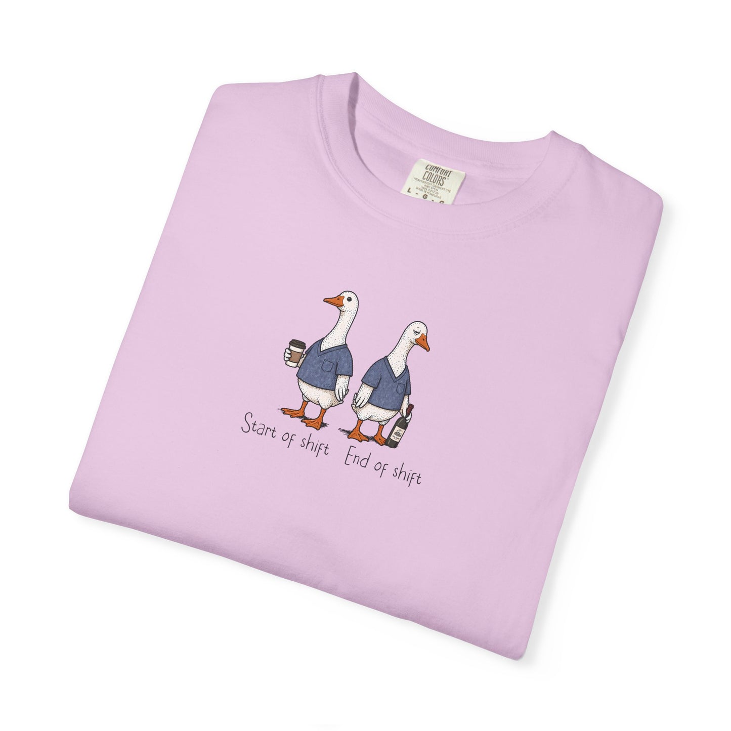 Funny Nurse Goose Shirt, Start of Shift End of Shift Tee, Nurse Humor Shirt, Comfort Colors Nurse T Shirt, Medical Humor Gift