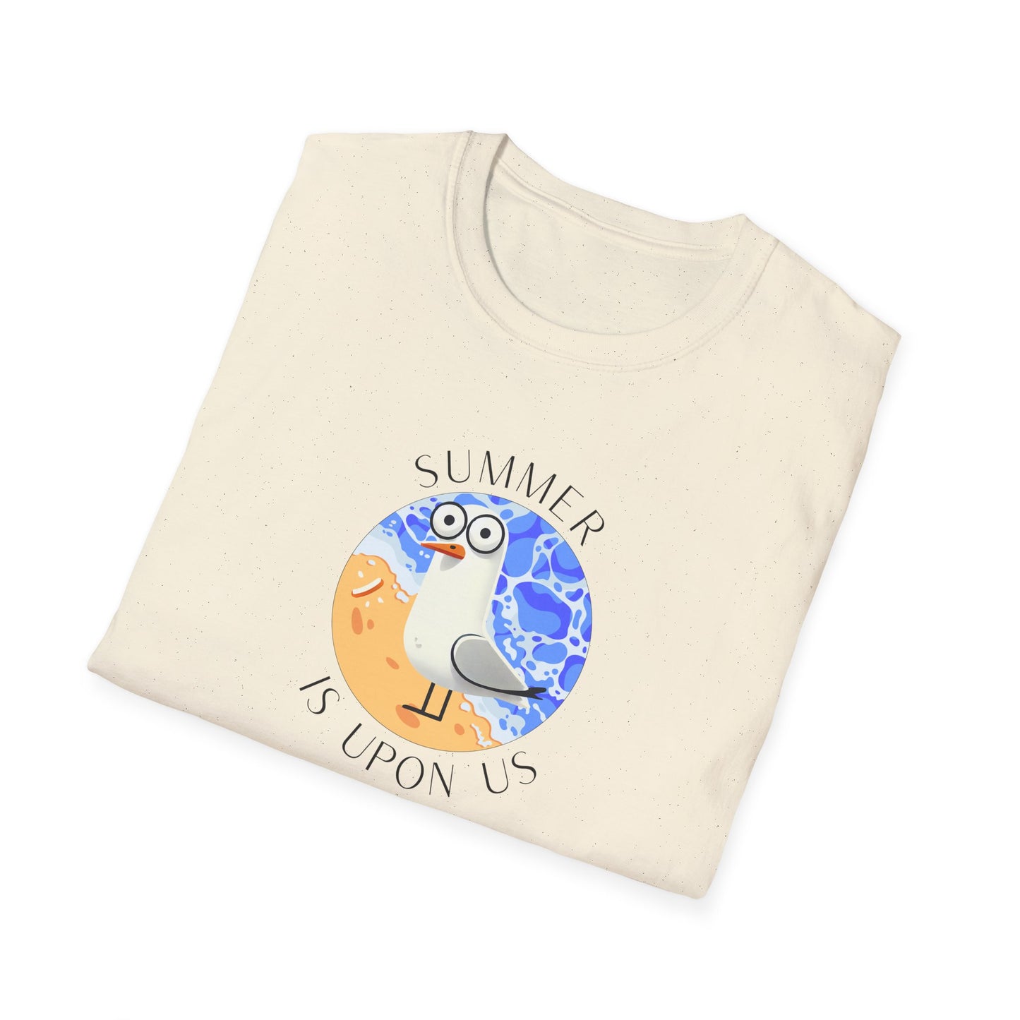 Seagull Summer T-Shirt, Summer Is Upon Us Shirt, Beach Bird Tee, Coastal Animal Shirt, Ocean Lover Gift, Aussie Seagull Graphic Tee