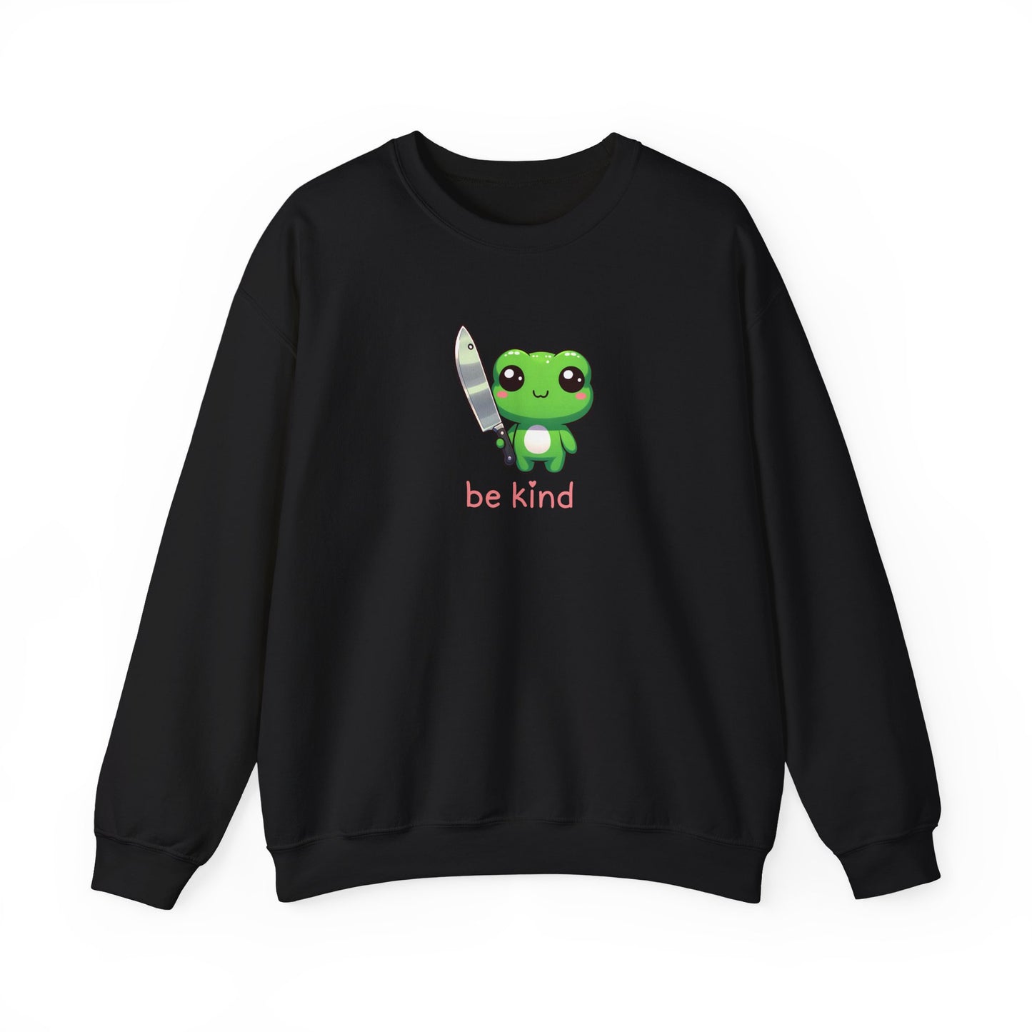 Be Kind Frog Sweatshirt, Cute Frog Sweater, Funny Frog Jumper, Frog Lover Gift, Kawaii Frog Crewneck, Goblincore Amphibian Shirt