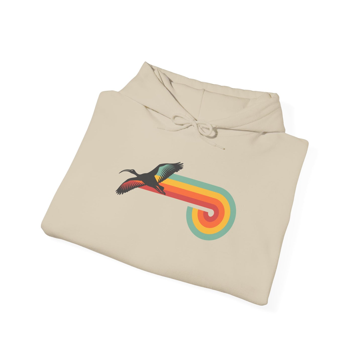 Retro Ibis Hoodie, Bin Chicken Hoodie, Vintage Bird Hoodie, Funny Australian Bird Hoodie, Retro Aussie Hoodie, White Ibis Sweatshirt, Bird Lover Gift