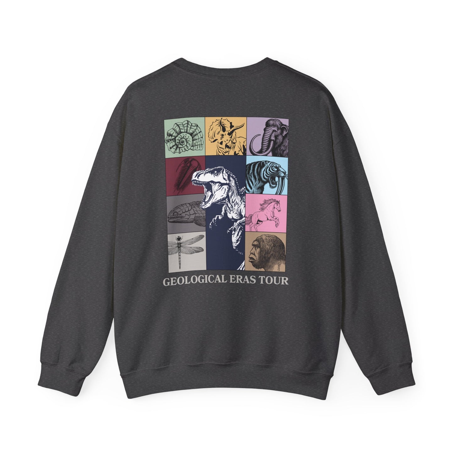 Geological Eras Tour Sweatshirt, Dinosaur Sweatshirt, Evolution Sweater, Science Sweatshirt, Fossil Sweater, Paleontology Gift