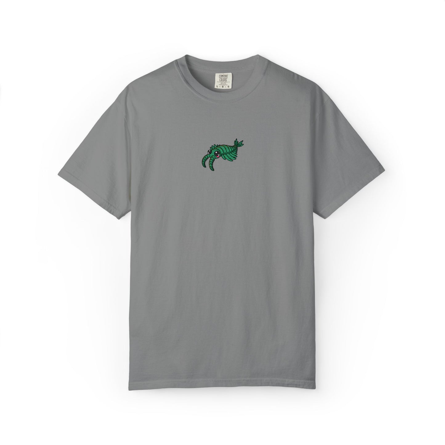 Anomalocaris Embroidered Comfort Colors T-Shirt, Cambrian Explosion Shirt, Prehistoric Ocean Creature Tee, Paleontology Gift, Fossil Shirt