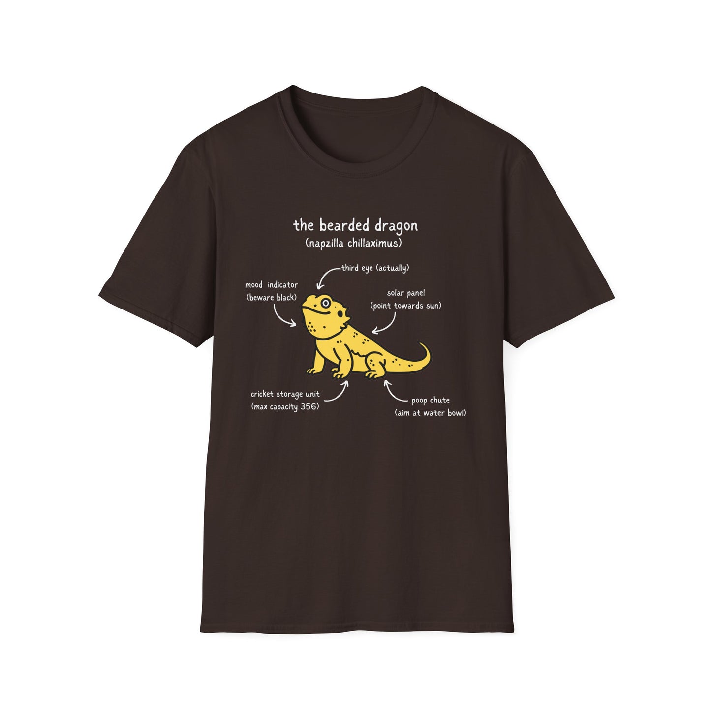 Anatomy of a Bearded Dragon T-Shirt, Reptile Lover Shirt, Beardie Owner Tee, Lizard Diagram Shirt, Herpetology Gift