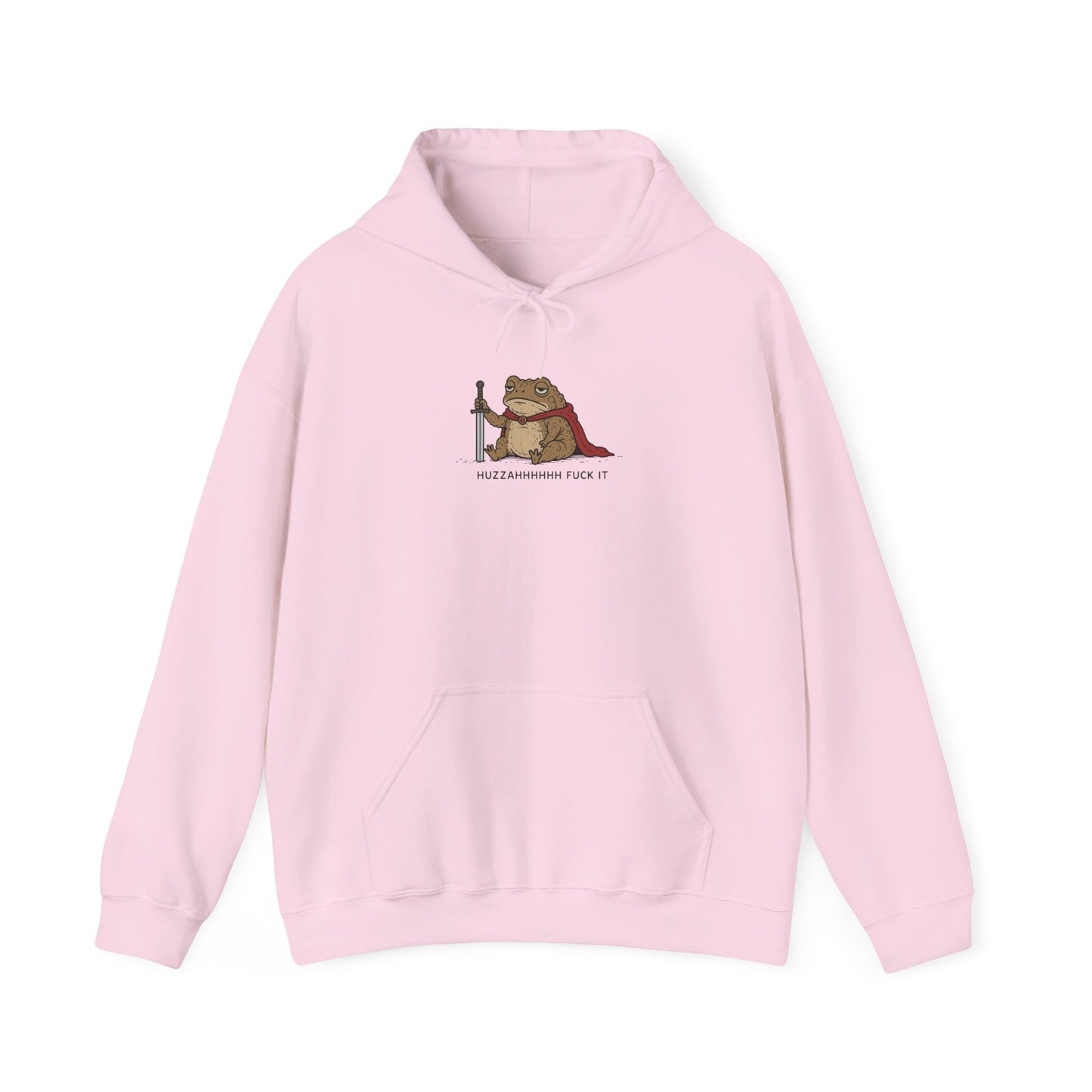 Huzzah Toad Hoodie, Funny Frog Hoodie, Medieval Frog Hoodie, Knight Frog Hoodie, Meme Hoodie, Goblincore Hoodie, Fantasy Animal Sweatshirt