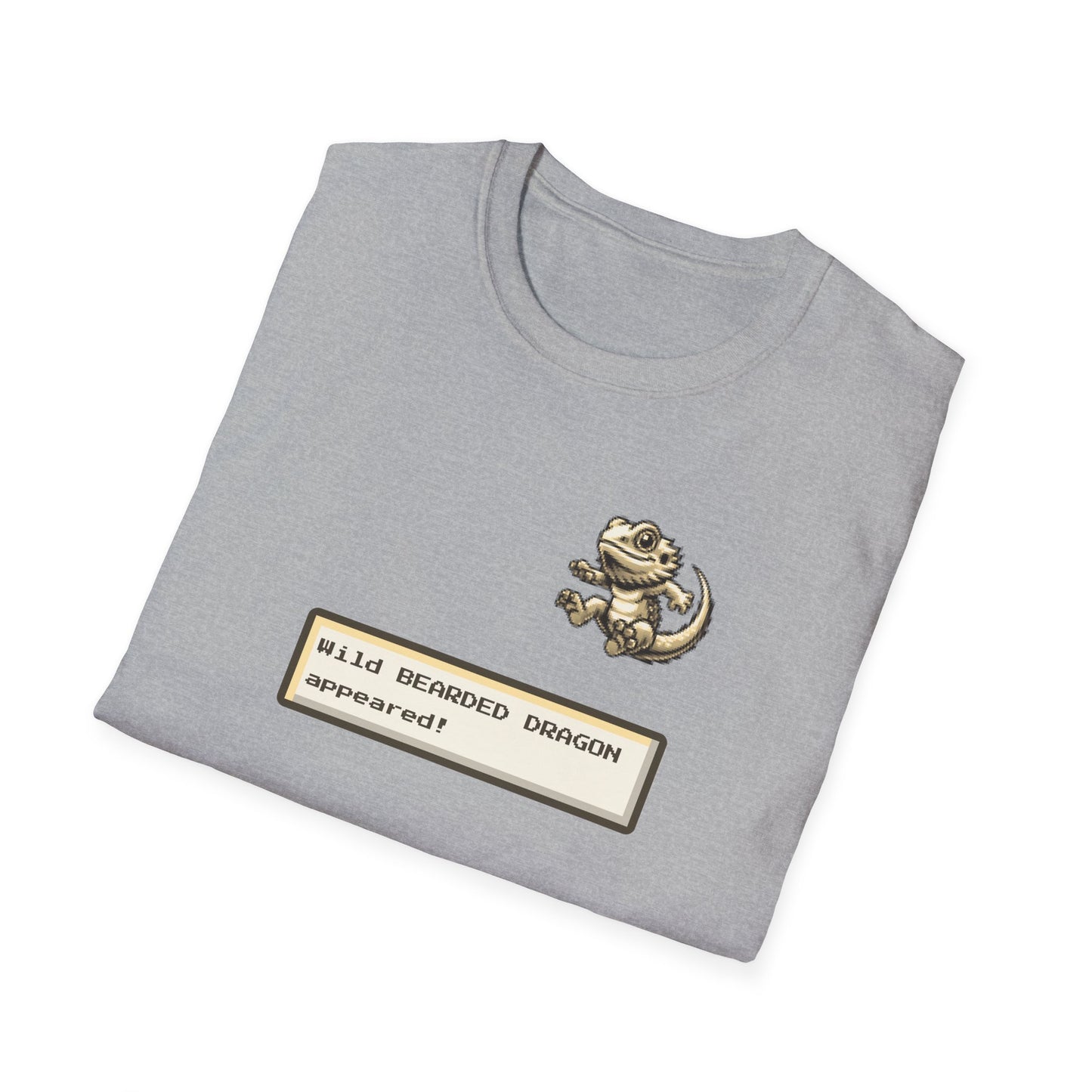Bearded Dragon Gaming T-Shirt, Wild Bearded Dragon Appeared Tee, Retro RPG Lizard Shirt, Gamer Reptile Tee, Beardie Lover Gift
