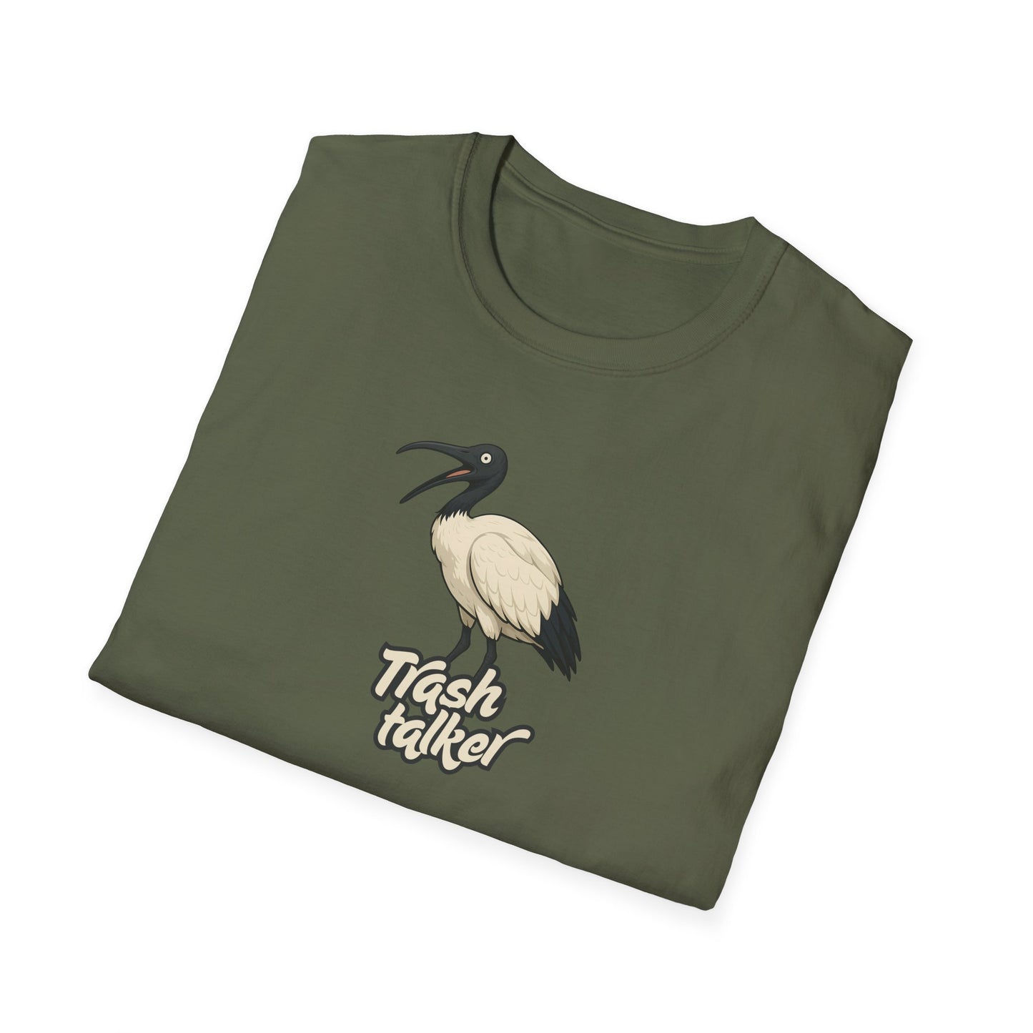 Trash Talker Ibis T-Shirt, Bin Chicken Shirt, White Ibis Tee, Australian Bird T-Shirt, Aussie Wildlife Graphic Tee, Bird Nerd Shirt