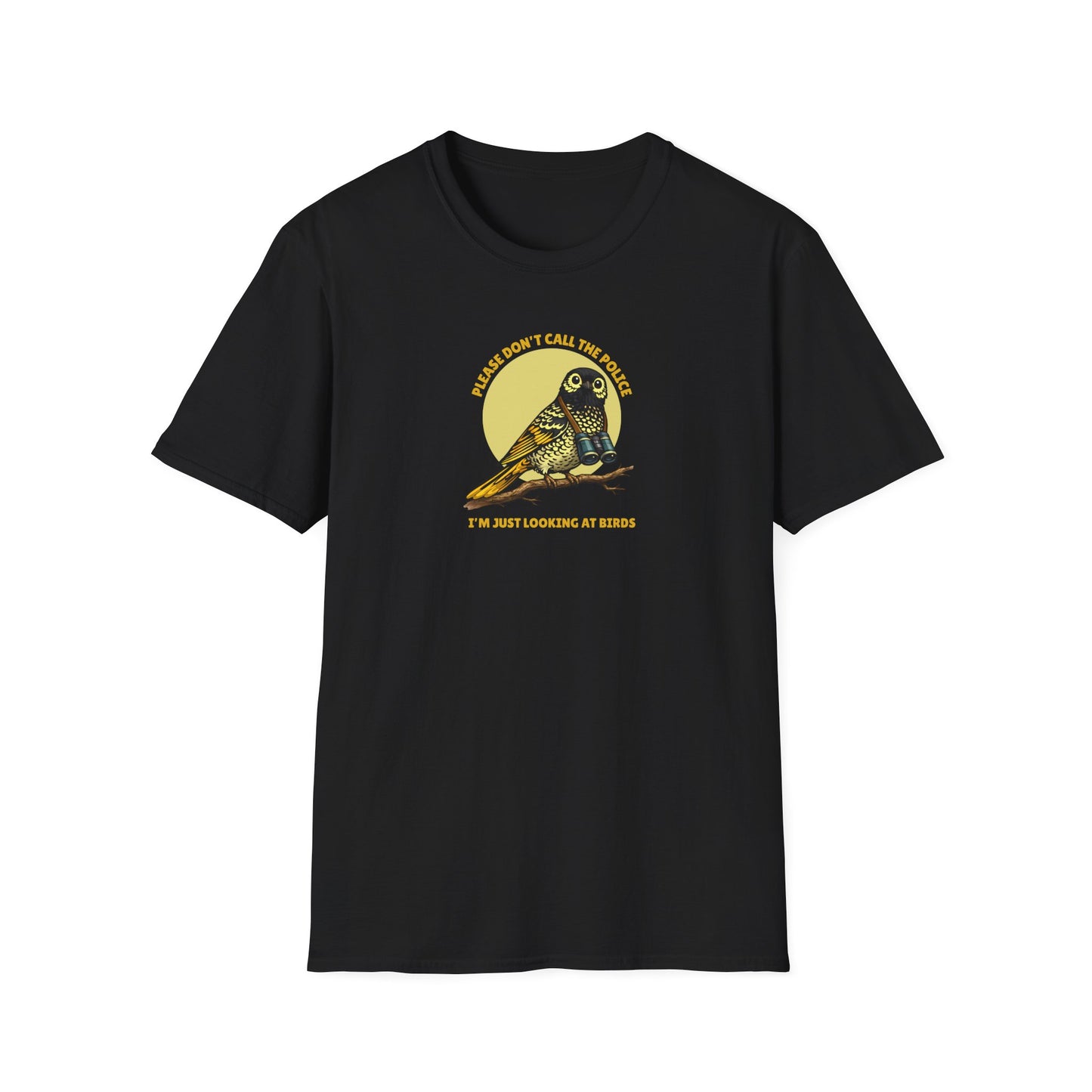 Regent Honeyeater T-Shirt, Please Don’t Call The Police Shirt, Birdwatching Tee, Australian Bird Shirt, Bird Nerd Gift, Wildlife Graphic Tee