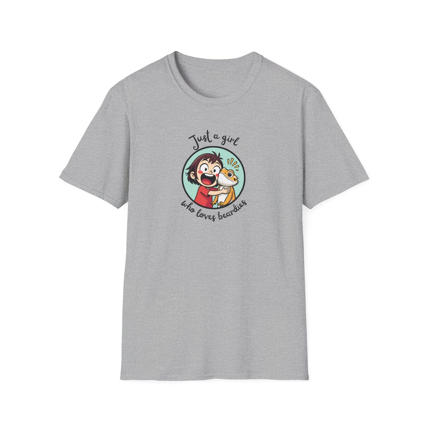 Just A Girl Who Loves Beardies T-Shirt, Bearded Dragon Shirt, Reptile Lover Tee, Beardie Mom Shirt, Cute Lizard T-Shirt, Reptile Keeper Gift, Australian Lizard Tee