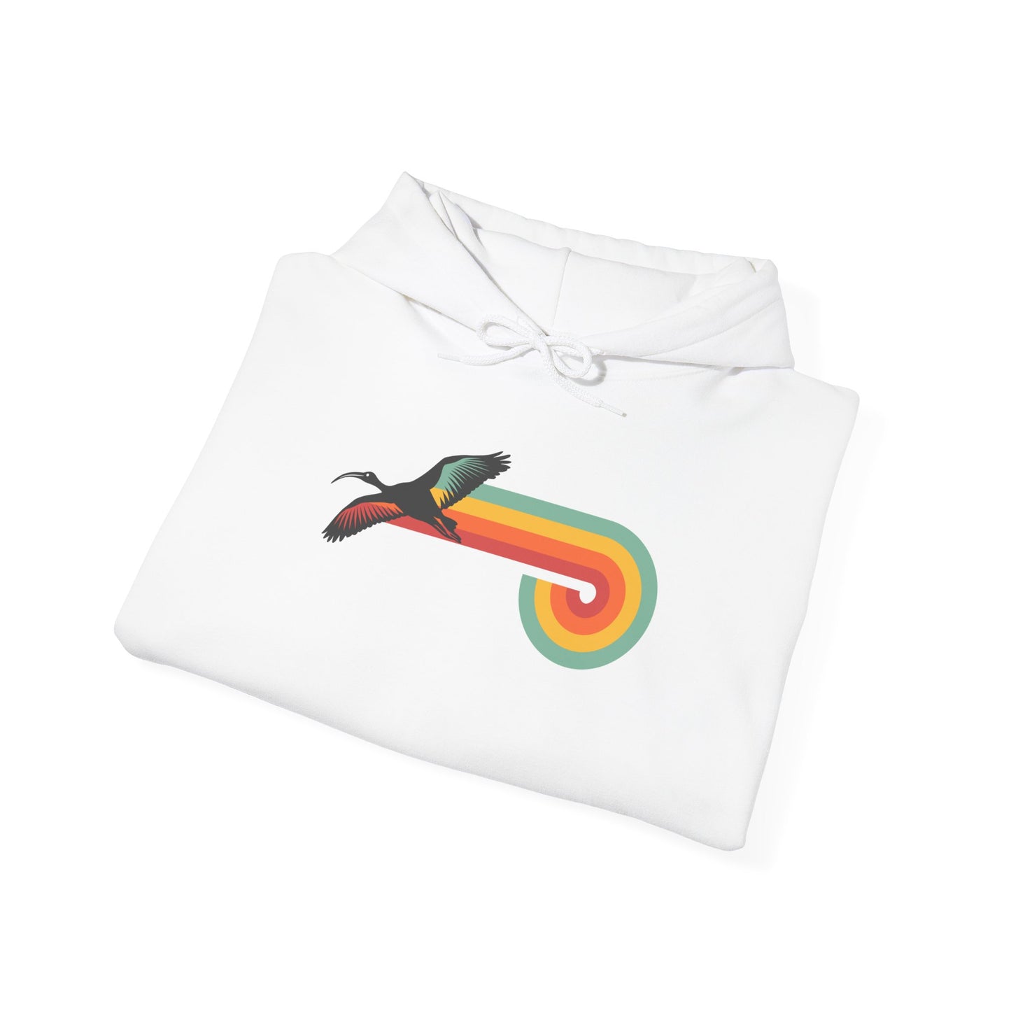 Retro Ibis Hoodie, Bin Chicken Hoodie, Vintage Bird Hoodie, Funny Australian Bird Hoodie, Retro Aussie Hoodie, White Ibis Sweatshirt, Bird Lover Gift